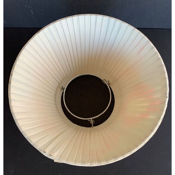 Custom Hand Painted Pleated Fabric Lamp Shade IKAT European Hardware 8" x 13" - Picture 12 of 16